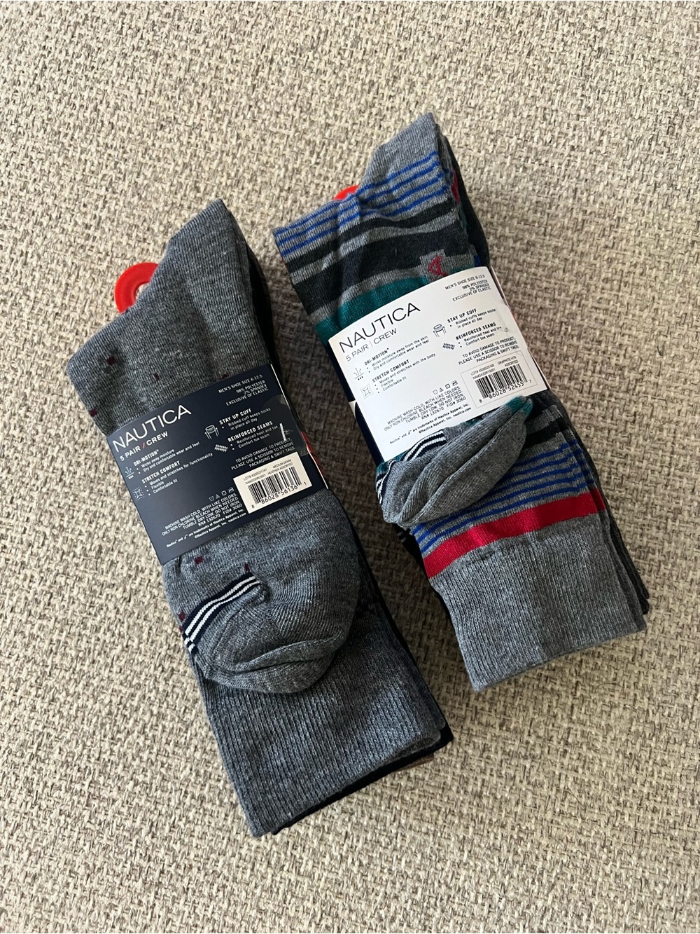 New Nautica 2 Sets Of Mens Crew Socks-10 Pairs - Picture 3 of 4